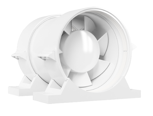 Ventzone Inline Axial Fan 100mm with Fastening Set