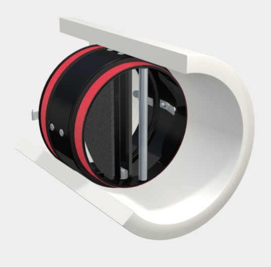 Fire Rated Butterfly Damper 125mm Diameter