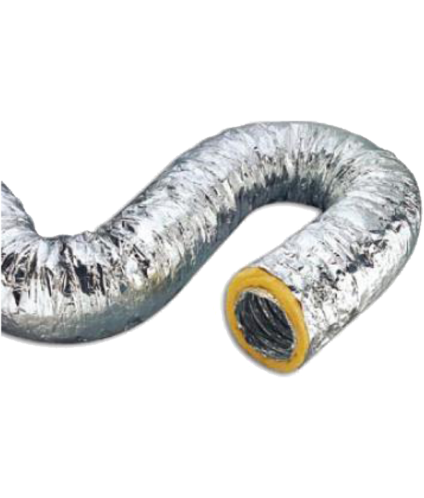 Insulated Aluminium Flexible Duct 127mm - 10m Length